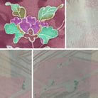 Orange autumn color flower design haori,Japanese vintage kimono,womens haori Kimetsu no yaiba