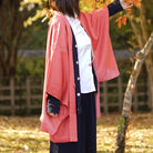 Pink embossed pattern haori,Japanese vintage kimono,womens haori Kimetsu no yaiba