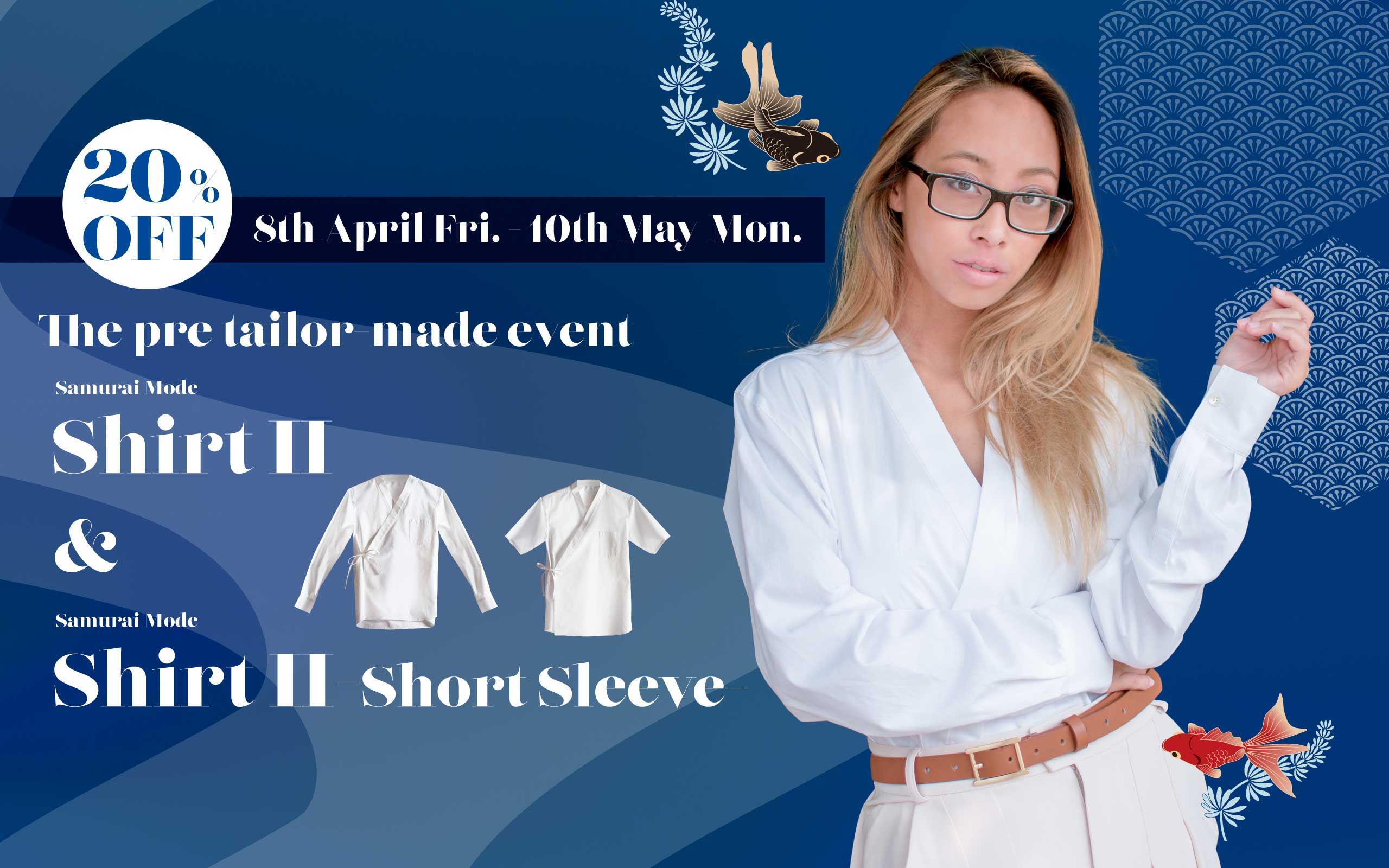 Shirt II &amp; Shirt II -Short Sleeve- Pre tailor-made event - KUDEN by TAKAHIRO SATO