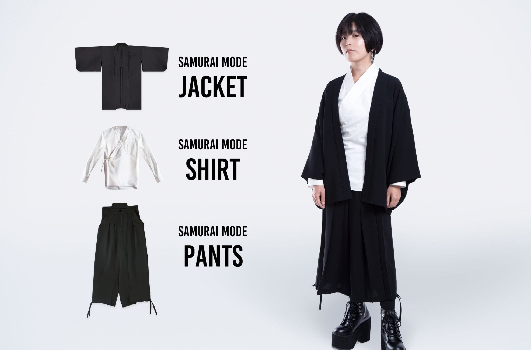 Samurai Mode Series - Standard - 　Black x Shirt White - KUDEN by TAKAHIRO SATO