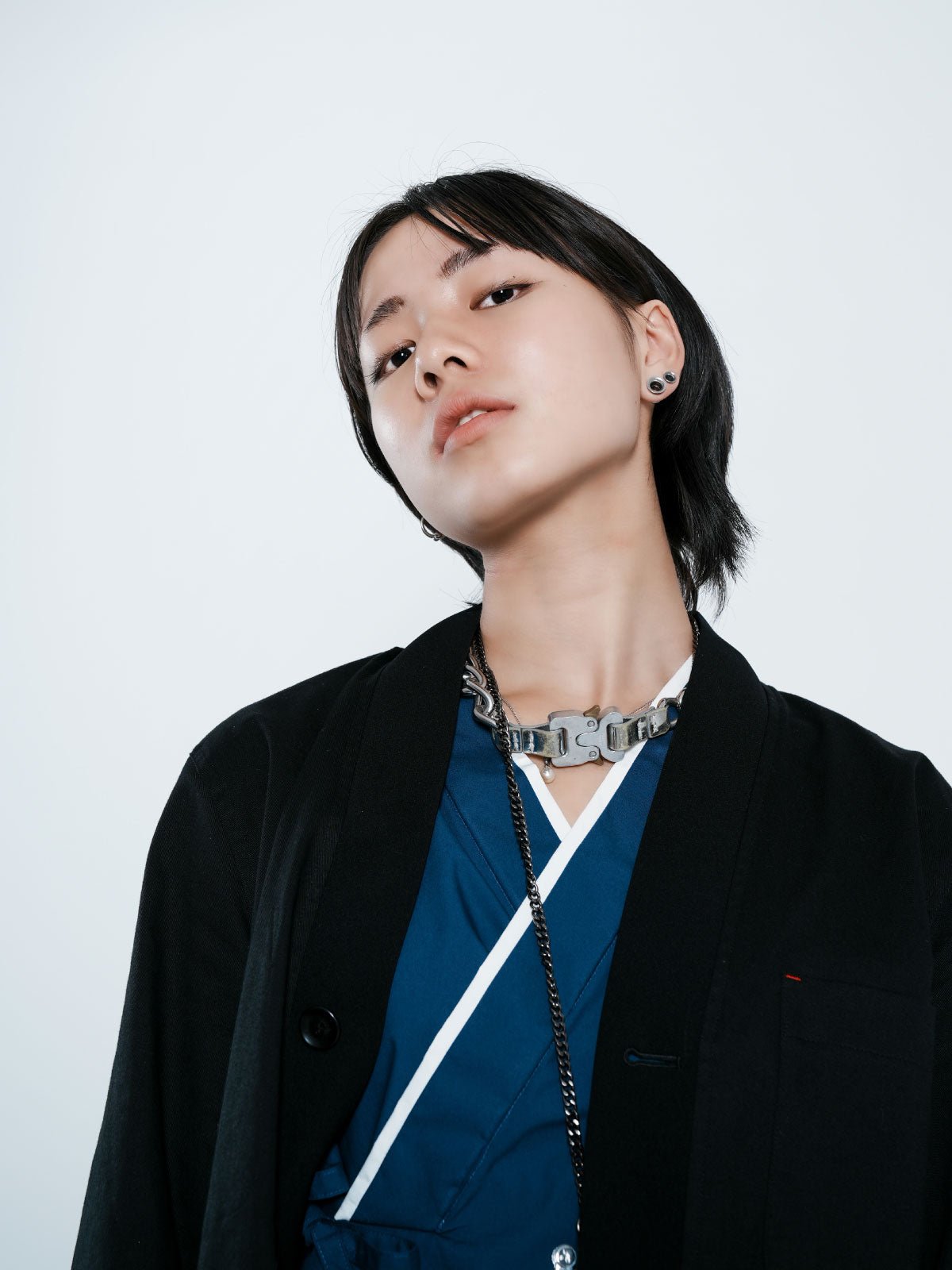 Samurai Mode Shirt II - KASANE - Color&Collar( Blue Body