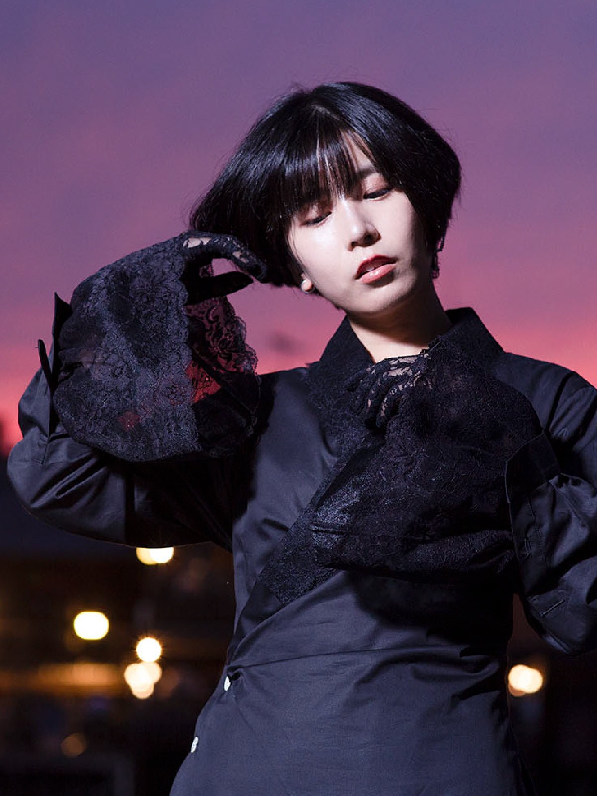 Attachable Lace sleeves for Juban Shirt - KUDEN by TAKAHIRO SATO