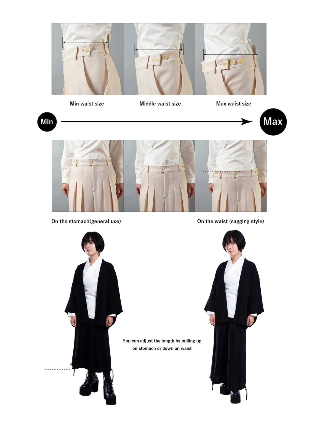 [Limited pre tailor-made]Samurai Mode Pants II -Black × Black-