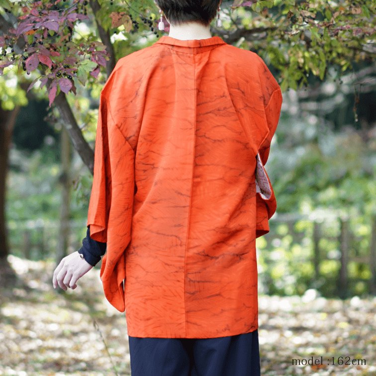 Bright orange Haori - KUDEN by TAKAHIRO SATO