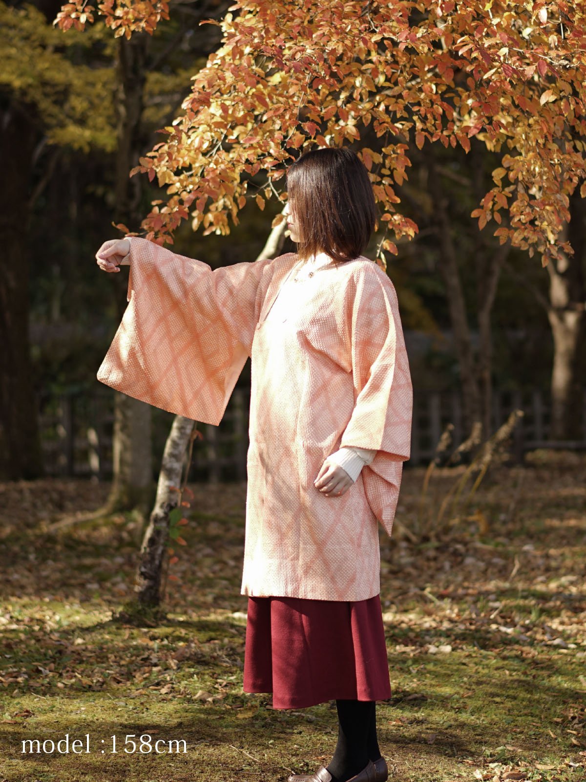 Pink orange shibori design dochugi – KUDEN by TAKAHIRO SATO