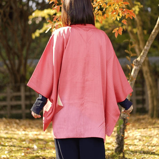 Pink embossed pattern haori,Japanese vintage kimono,womens haori Kimetsu no yaiba