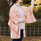 Pink blur design haori,Japanese vintage kimono,womens haori Kimetsu no yaiba