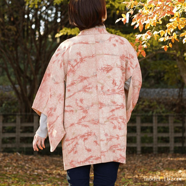 Pink blur design haori,Japanese vintage kimono,womens haori Kimetsu no yaiba