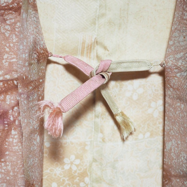 Pink blur design haori,Japanese vintage kimono,womens haori Kimetsu no yaiba