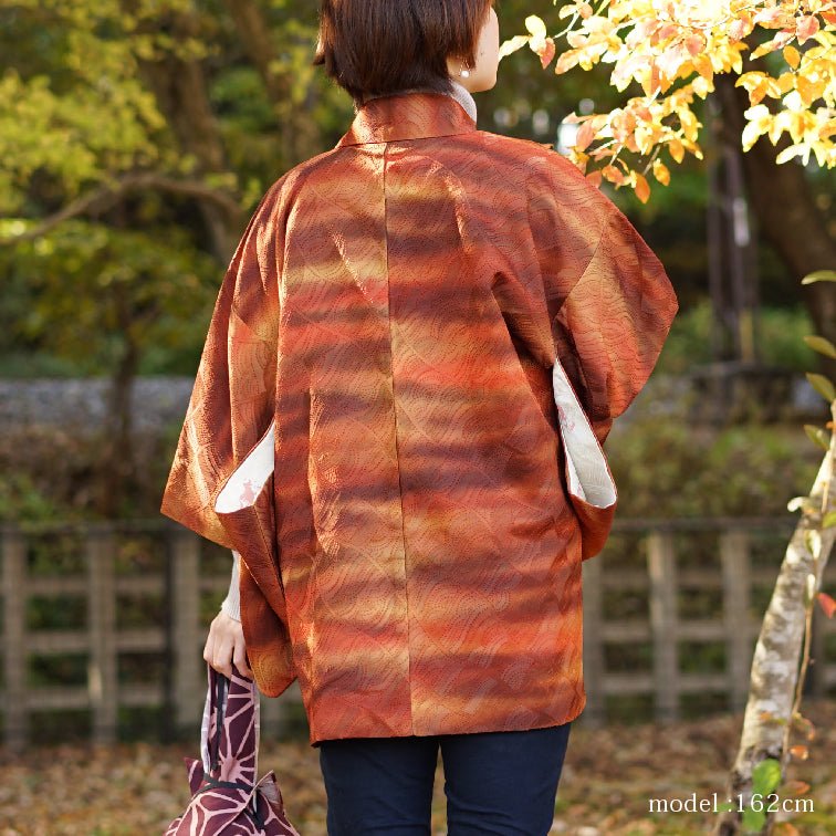 Brown beautiful design haori - KUDEN by TAKAHIRO SATO