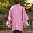 Purple pretty Japanese design haori,Japanese vintage kimono,womens haori Kimetsu no yaiba samurai