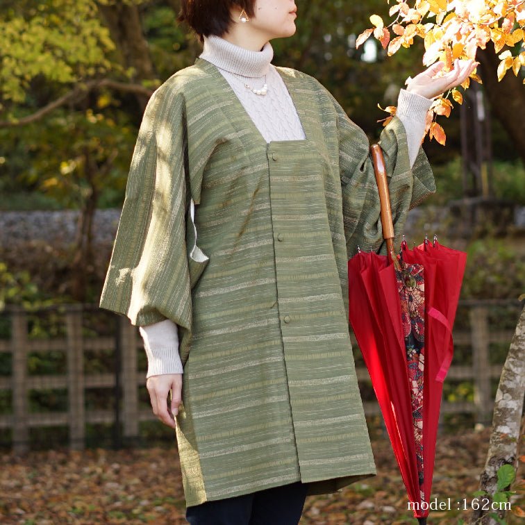 Green horizontal stripe michiyuki - KUDEN by TAKAHIRO SATO