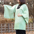 Light green michiyuki,Japanese vintage kimono,womens Kimetsu no yaiba