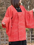 Autumn leaf design red haori - KUDEN by TAKAHIRO SATO