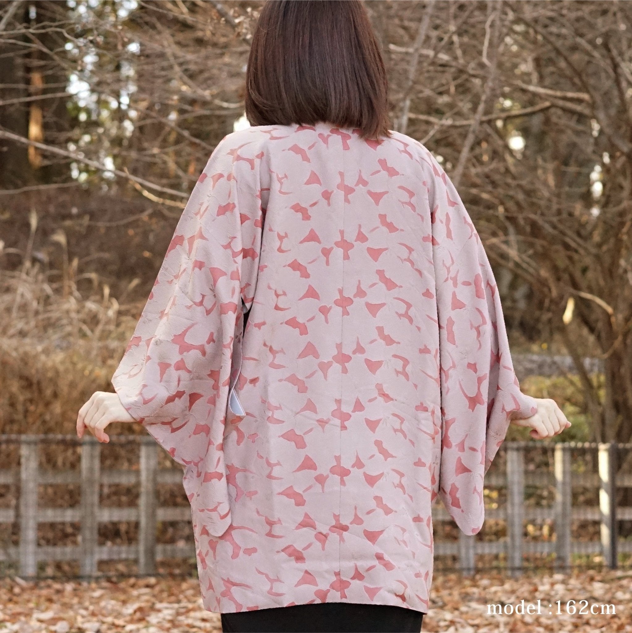 Flower print nylon long jacket ピンク S 小花柄 Flower print nylon long jacket ピンク S 小花柄