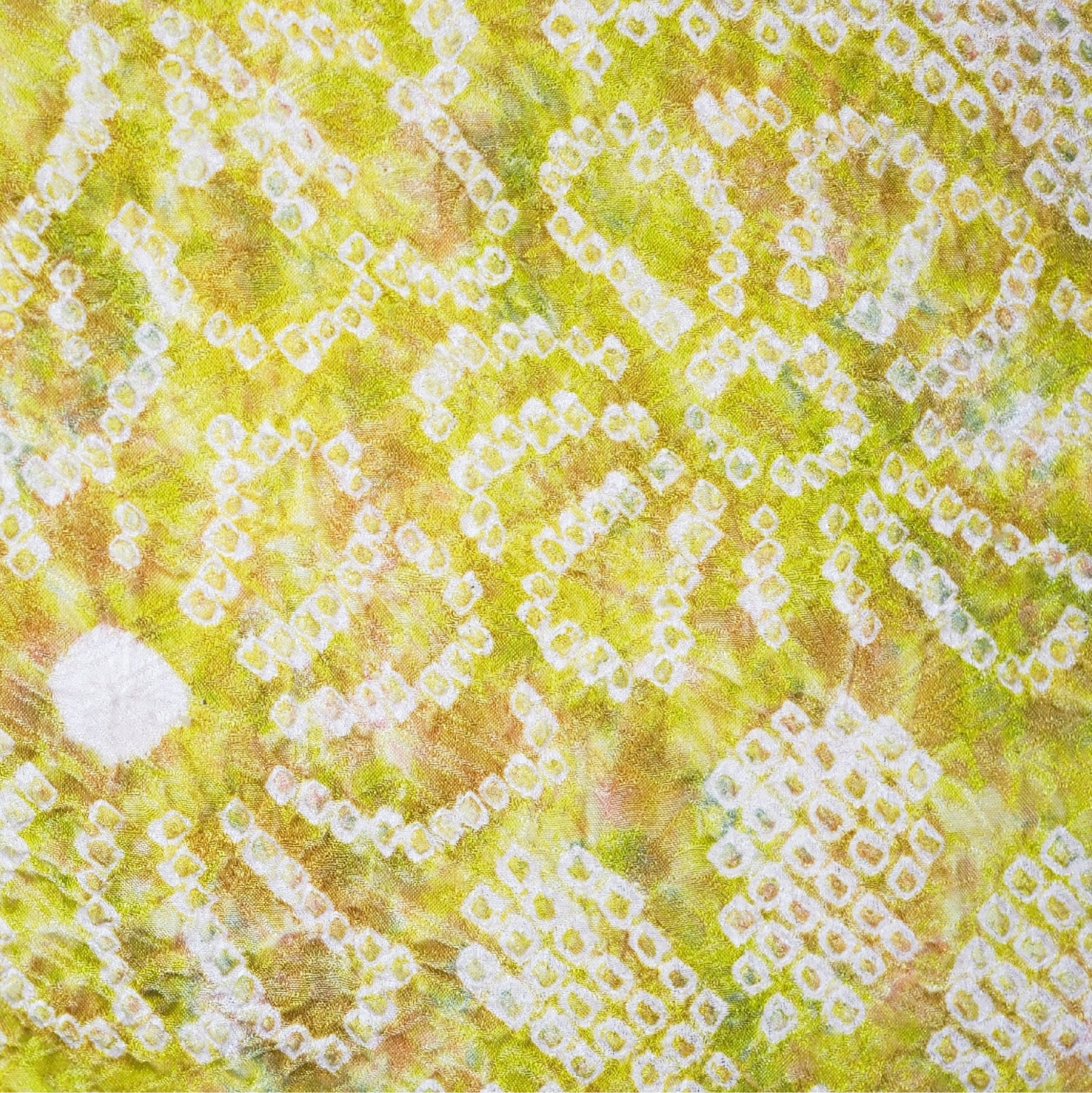 Green and yellow shibori haori - KUDEN by TAKAHIRO SATO