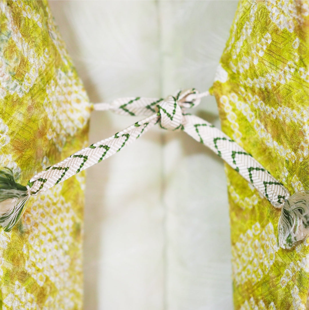 Green and yellow shibori haori - KUDEN by TAKAHIRO SATO