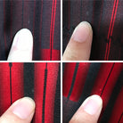 Red stripe-like design michiyuki,Japanese vintage kimono,womens haori kimetsu no yaiba samurai