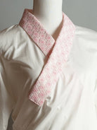 Attachable Lace collar Gerbera White base for Juban Shirt - KUDEN by TAKAHIRO SATO