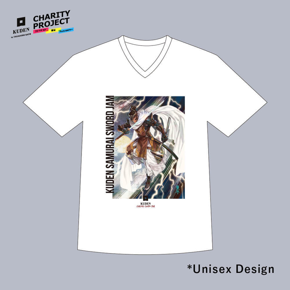 [charity]Samurai Mode Vneck Tshirt -Art model- by Toh Azuma A02 - KUDEN by TAKAHIRO SATO