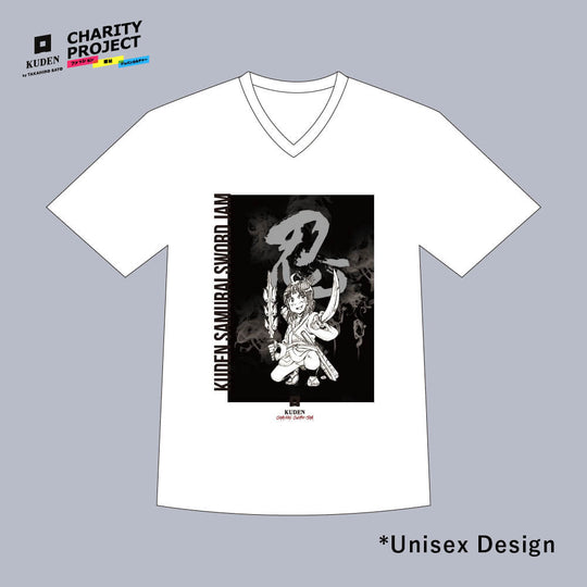 [charity]Samurai Mode Vneck Tshirt -Art model- by Masahiro Kase A06