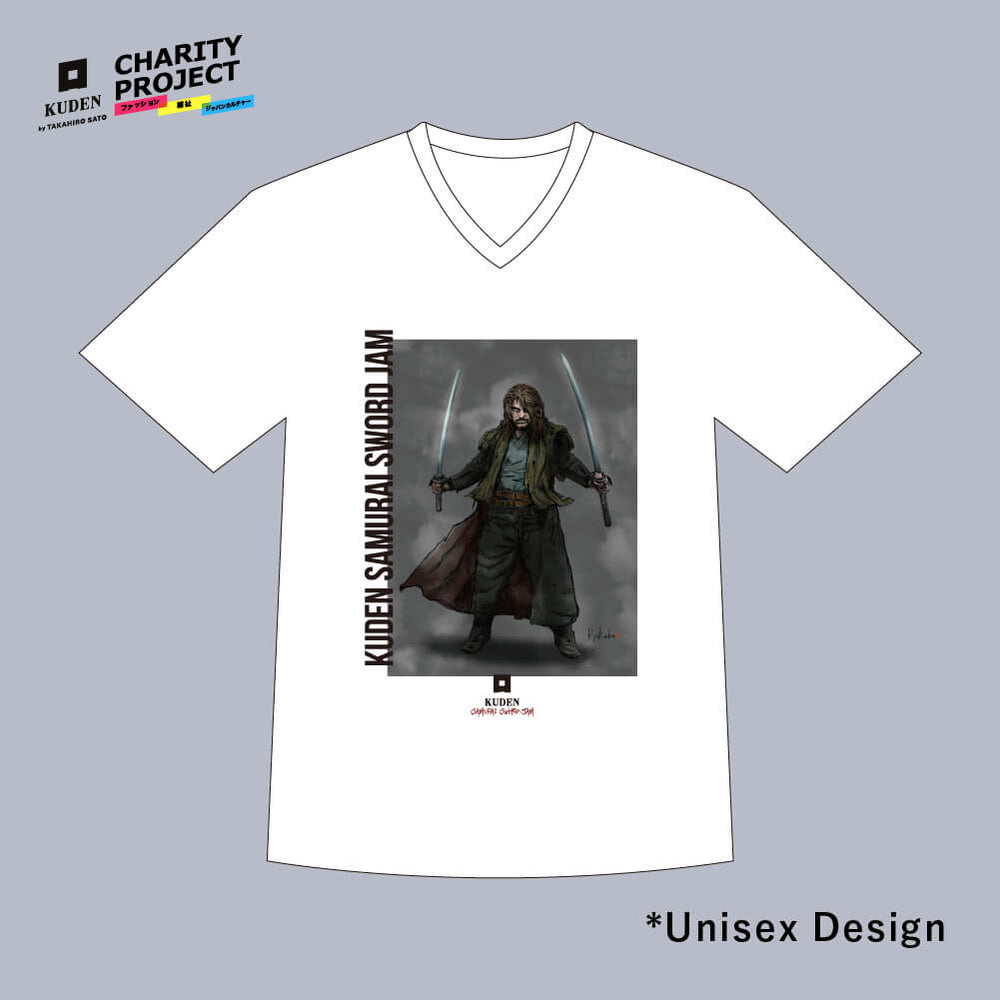 [charity]Samurai Mode Vneck Tshirt -Art model- by Ryo Kudo A08