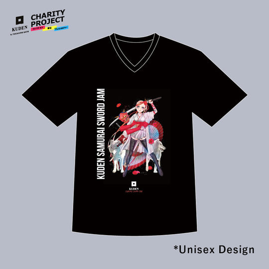 [charity]Samurai Mode Vneck Tshirt -Art model- by Lina Kojika A09 - KUDEN by TAKAHIRO SATO