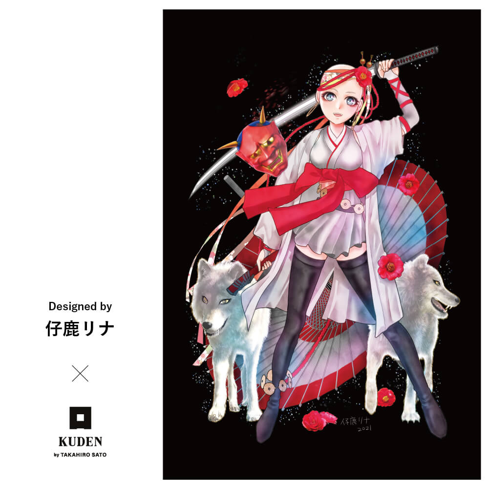 [charity]Samurai Mode Mini Tote Bag by Lina Kojika A09 - KUDEN by TAKAHIRO SATO