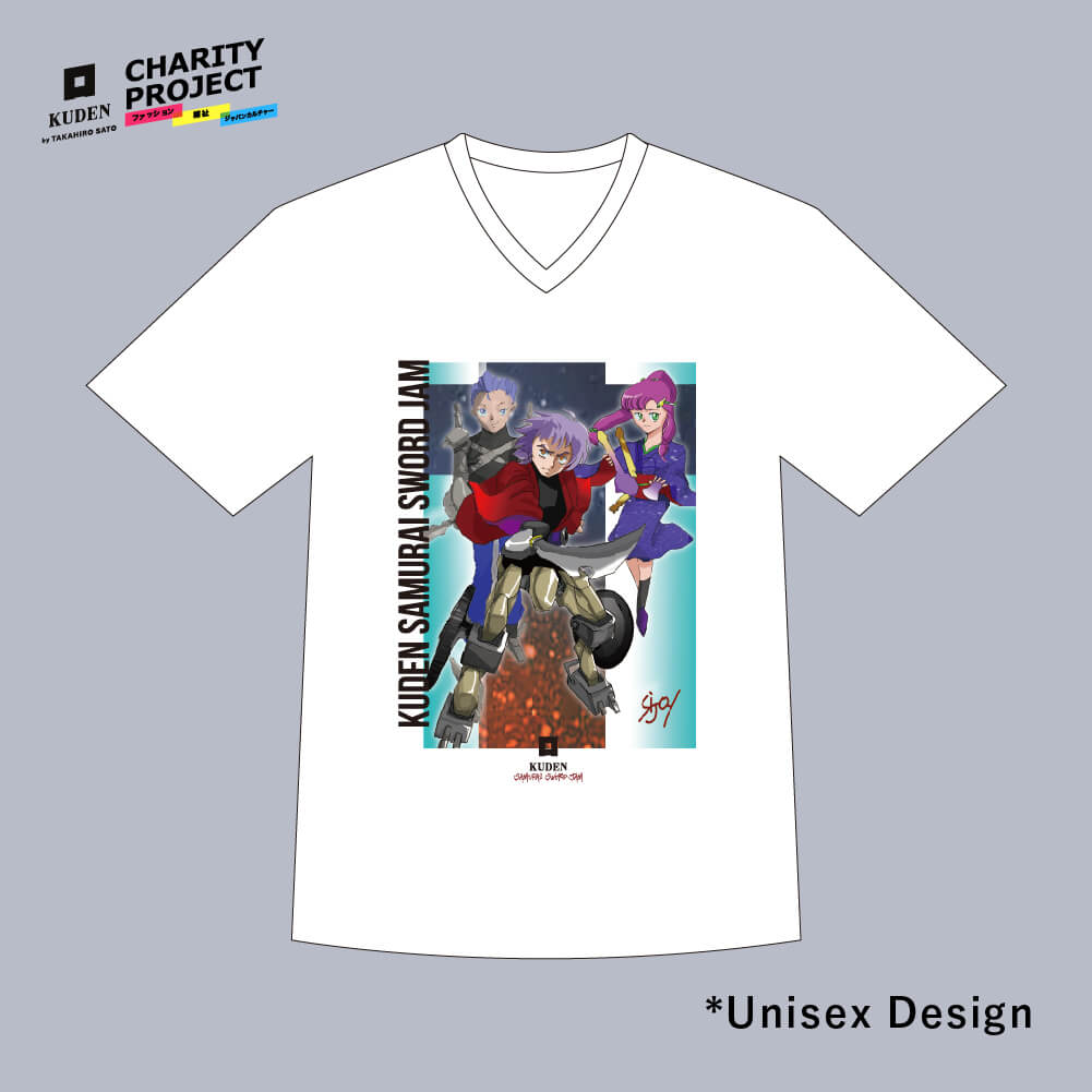 [charity]Samurai Mode Vneck Tshirt -Art model- by Yukimasa Shijoh A10