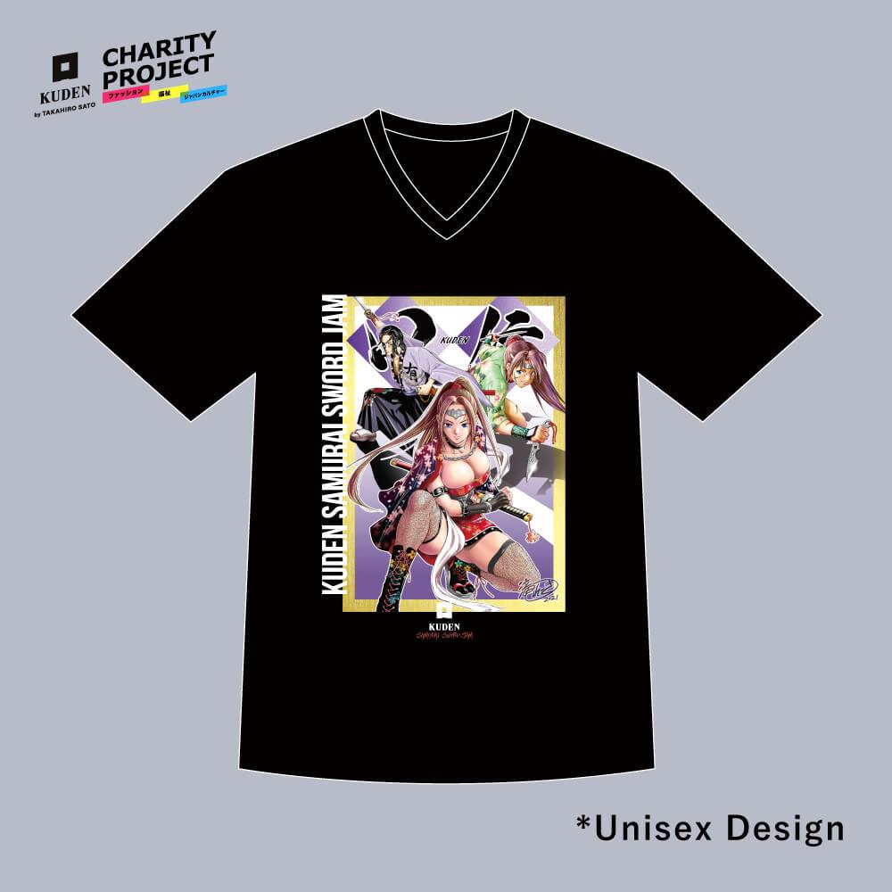 [charity]Samurai Mode Vneck Tshirt -Art model- by Re-ki Taki A11 - KUDEN by TAKAHIRO SATO