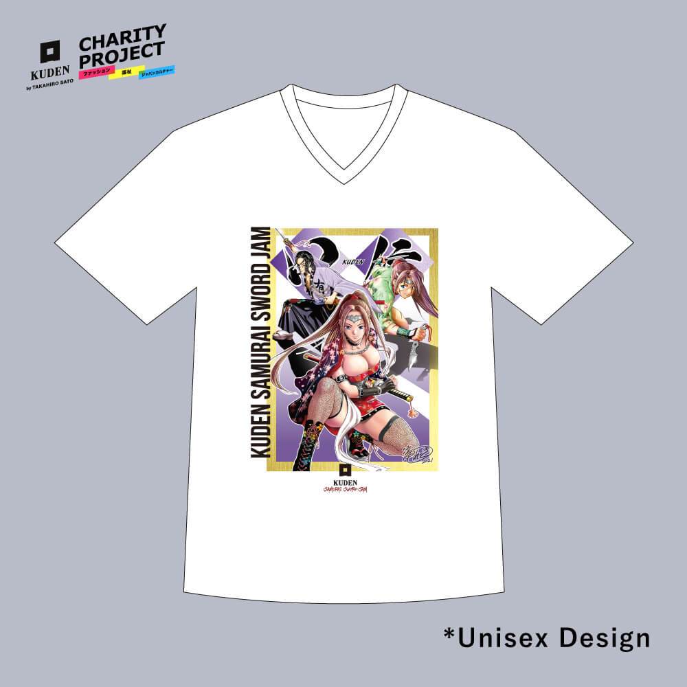 [charity]Samurai Mode Vneck Tshirt -Art model- by Re-ki Taki A11 - KUDEN by TAKAHIRO SATO