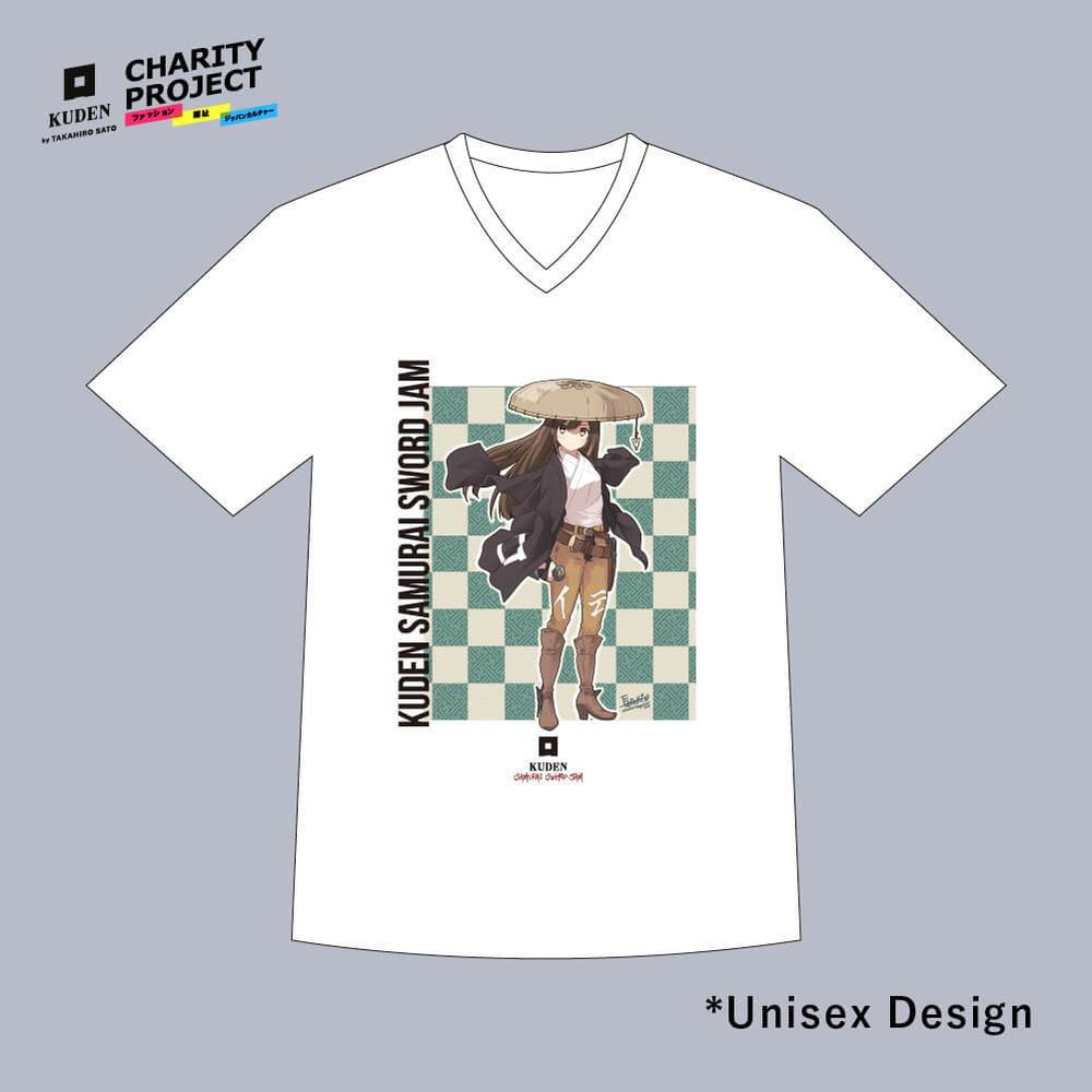 [charity]Samurai Mode Vneck Tshirt -Art model- by Misoka Nagatsuki A13 - KUDEN by TAKAHIRO SATO