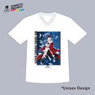 [charity]Samurai Mode Vneck Tshirt -Art model- by Itaru Hinoue A15 - KUDEN by TAKAHIRO SATO