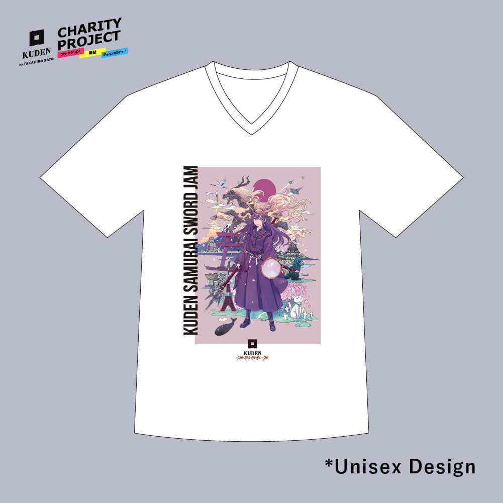 [charity]Samurai Mode Vneck Tshirt -Art model- by Noriyuki Matsumoto A17 - KUDEN by TAKAHIRO SATO