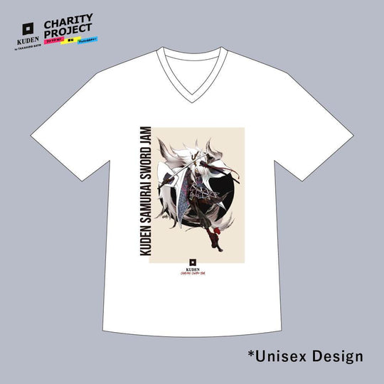 [charity]Samurai Mode Vneck Tshirt -Art model- by Dan Yoshii A18 - KUDEN by TAKAHIRO SATO