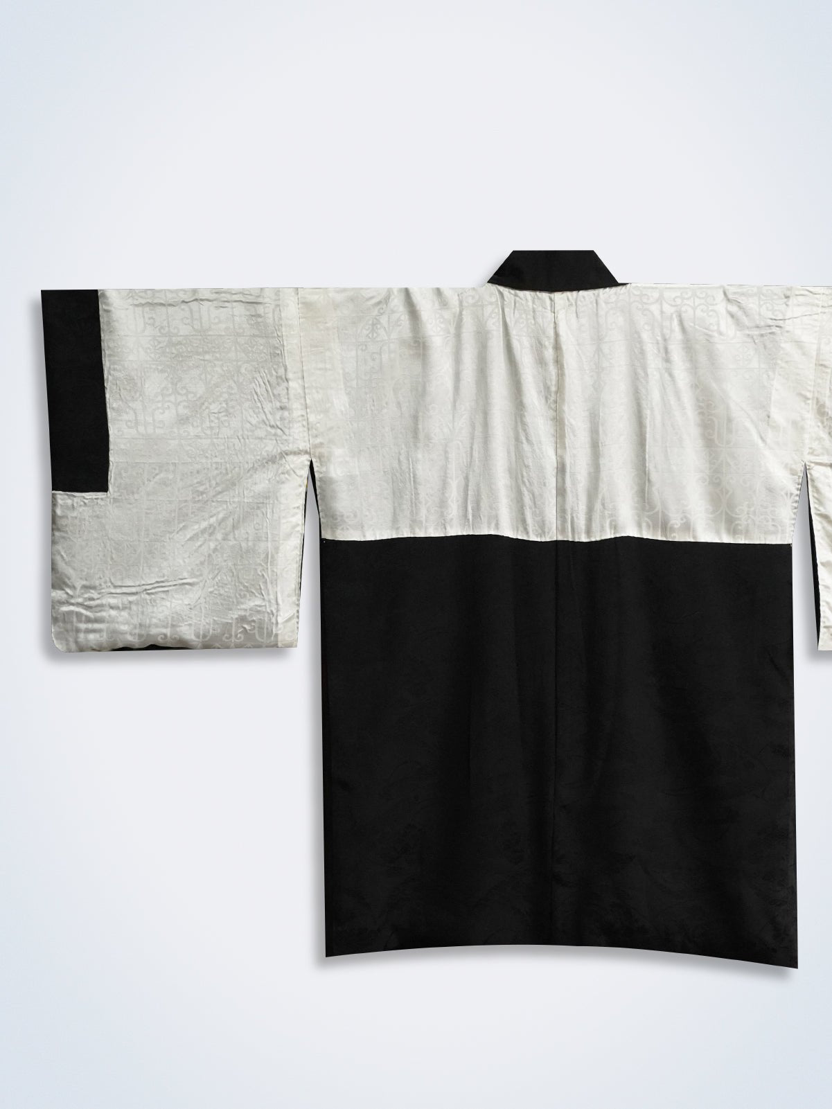 Black haori with embossed design [H-A09] - KUDEN by TAKAHIRO SATO