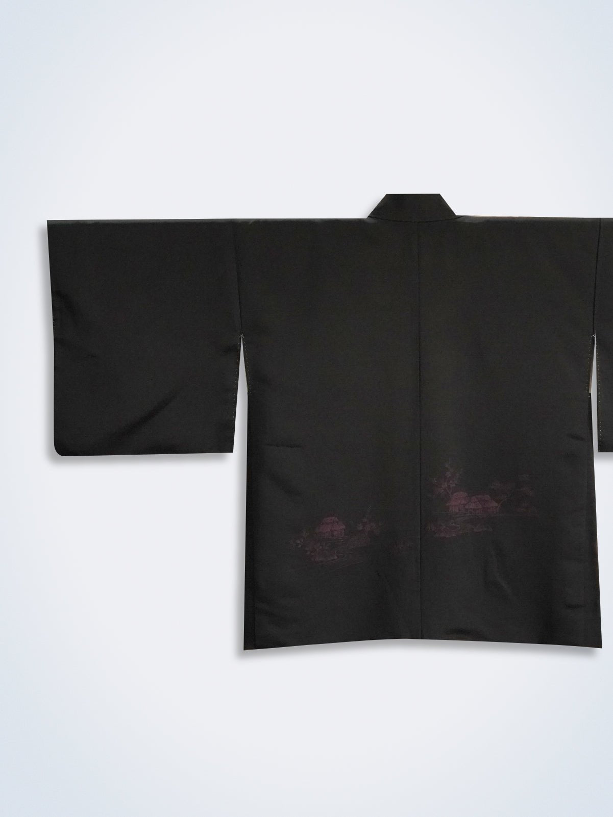 Black haori with Japanese landscape [H-A24] - KUDEN by TAKAHIRO SATO