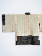 Gray haori with retro leaf pattern [H-A27] - KUDEN by TAKAHIRO SATO