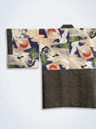 Black pattern haori with beautiful inner picture [H-A31] - KUDEN by TAKAHIRO SATO