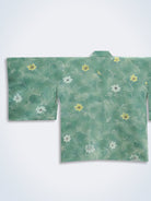 Green haori with flowers [H-A32] - KUDEN by TAKAHIRO SATO